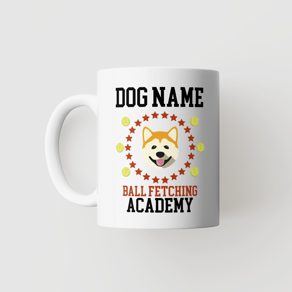 Ball Fetching Academy: Personalized {breedFullName} Mug
