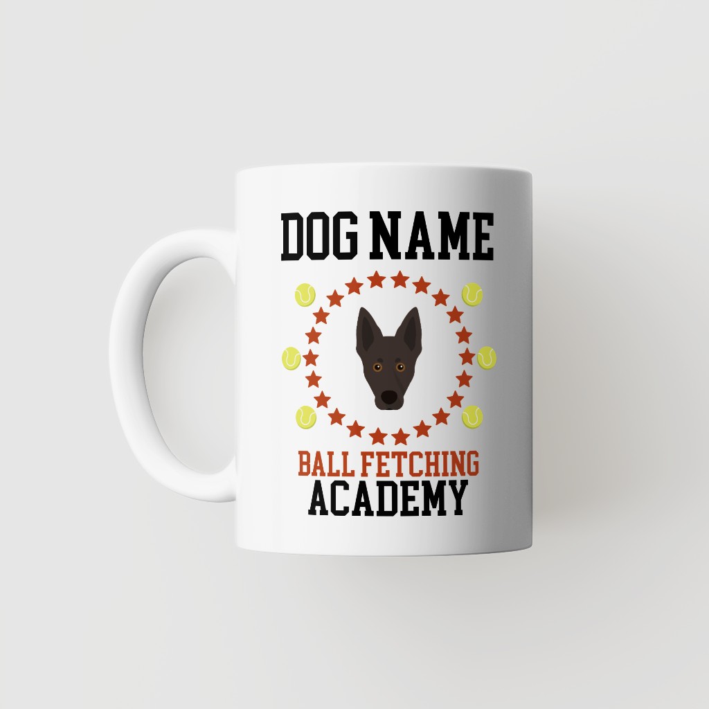 Ball Fetching Academy: Personalized {breedFullName} Mug