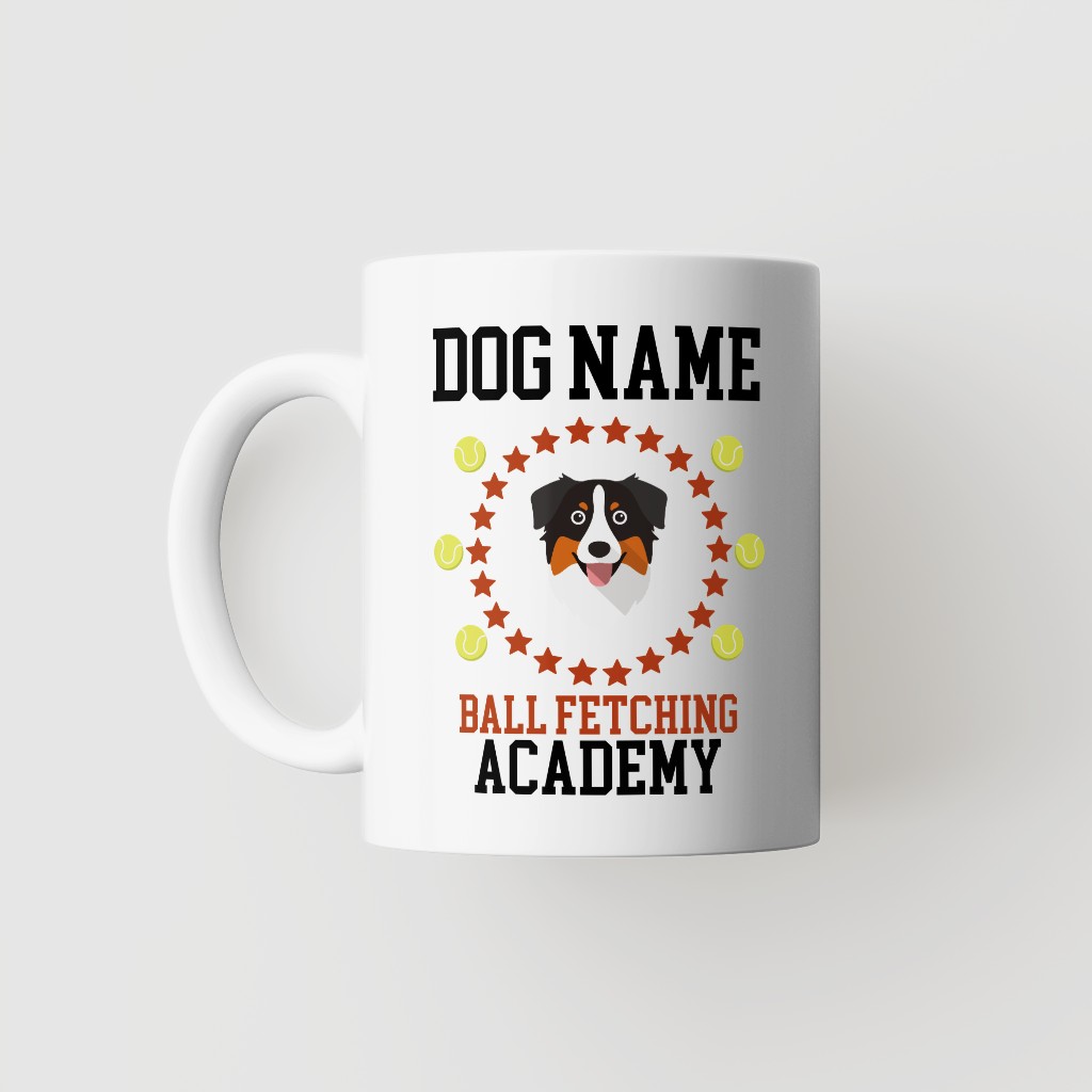 Ball Fetching Academy: Personalized {breedFullName} Mug