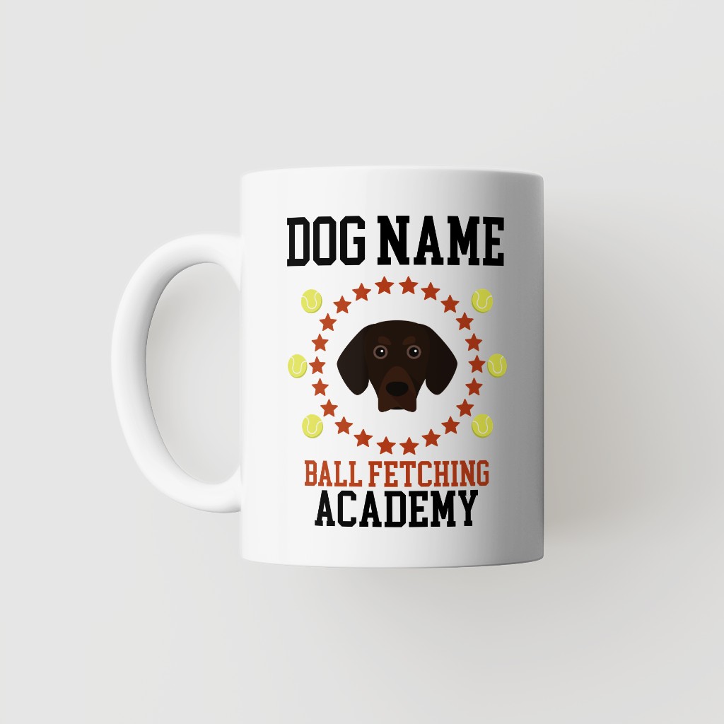 Ball Fetching Academy: Personalized {breedFullName} Mug