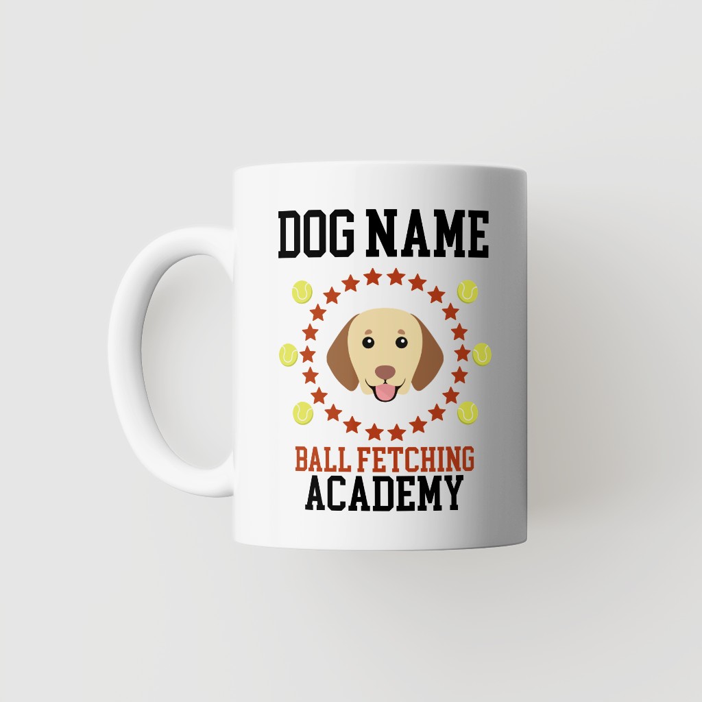 Ball Fetching Academy: Personalised {breedFullName} Mug
