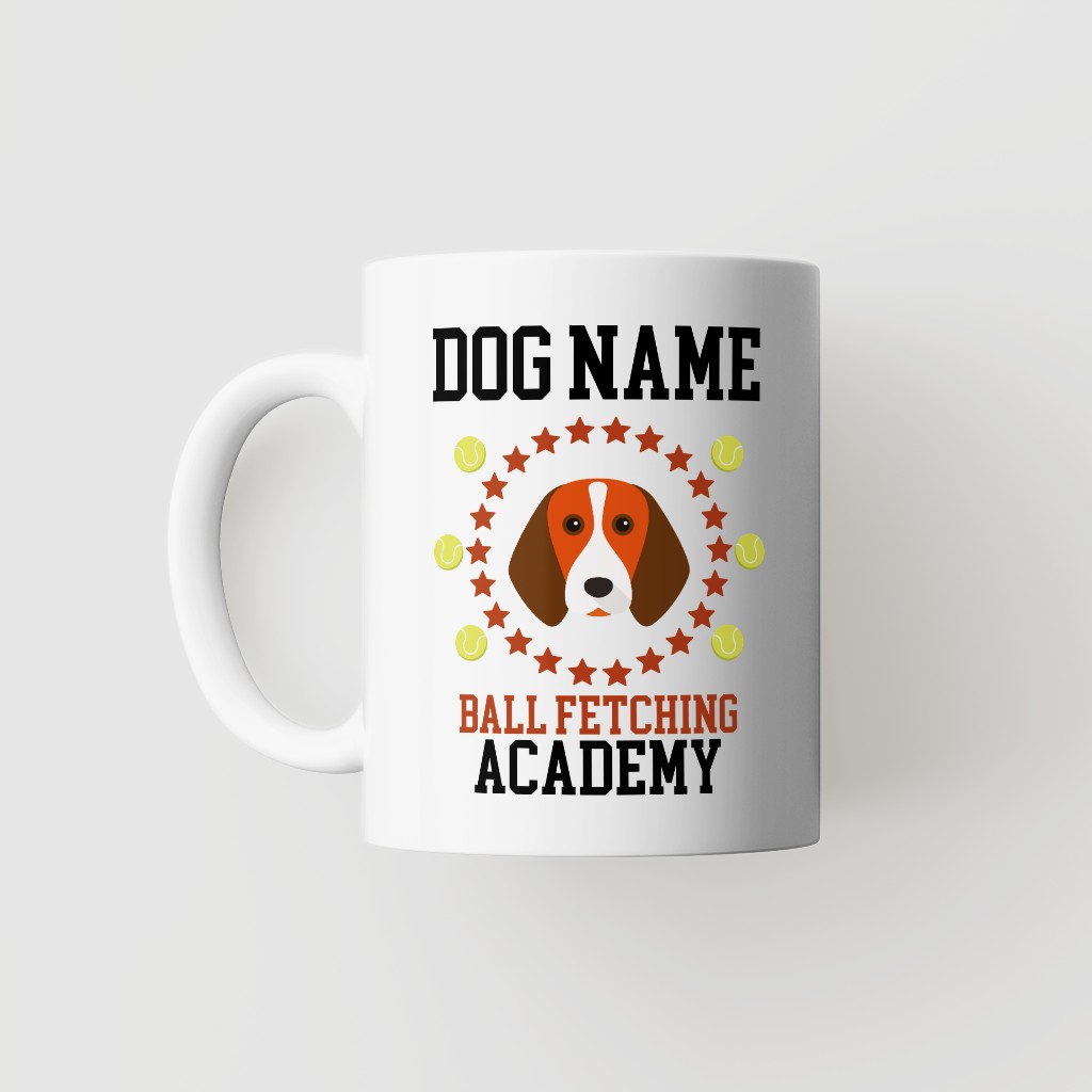 Ball Fetching Academy: Personalized {breedFullName} Mug