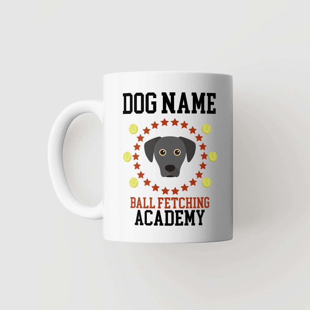 Ball Fetching Academy: Personalized {breedFullName} Mug
