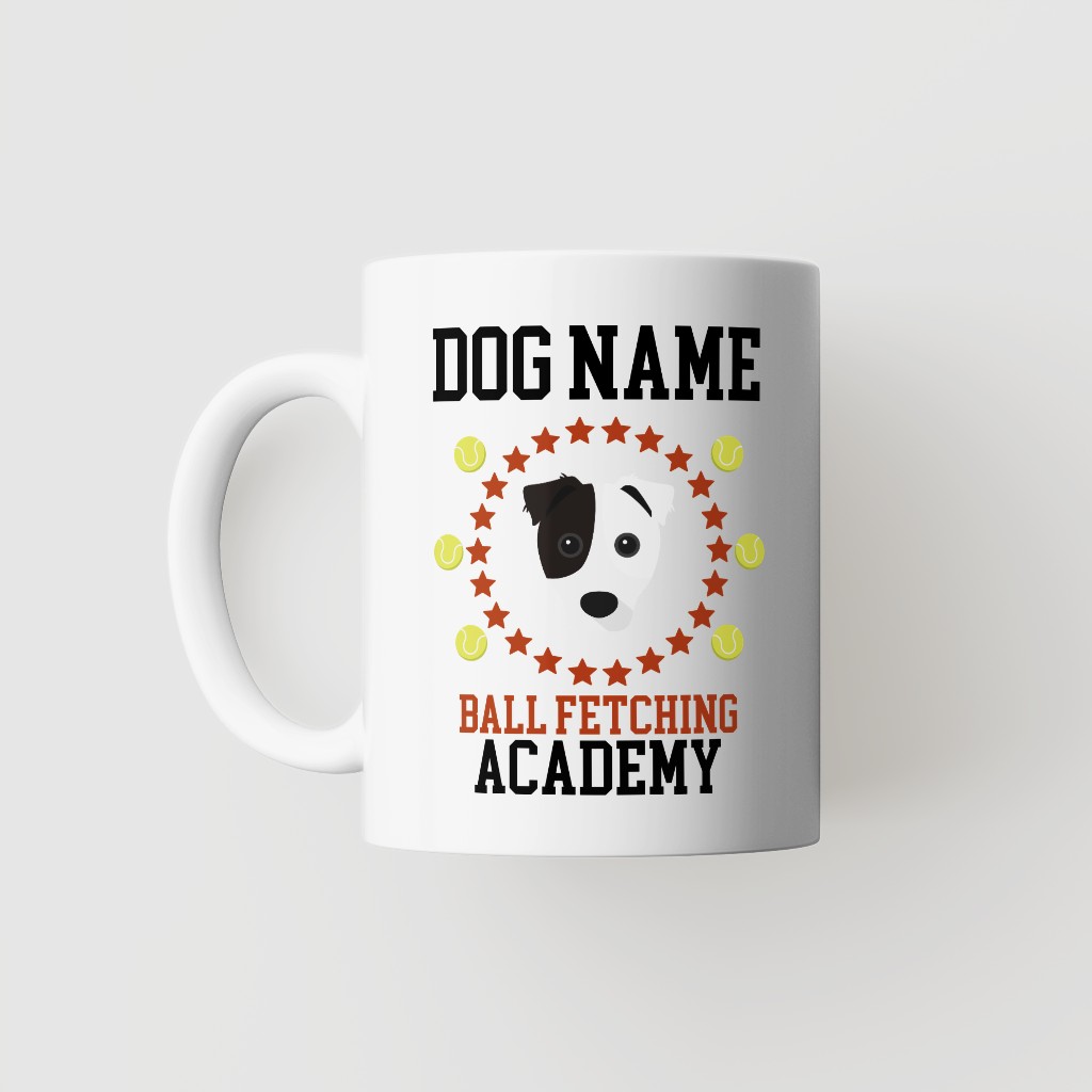 Ball Fetching Academy: Personalized {breedFullName} Mug