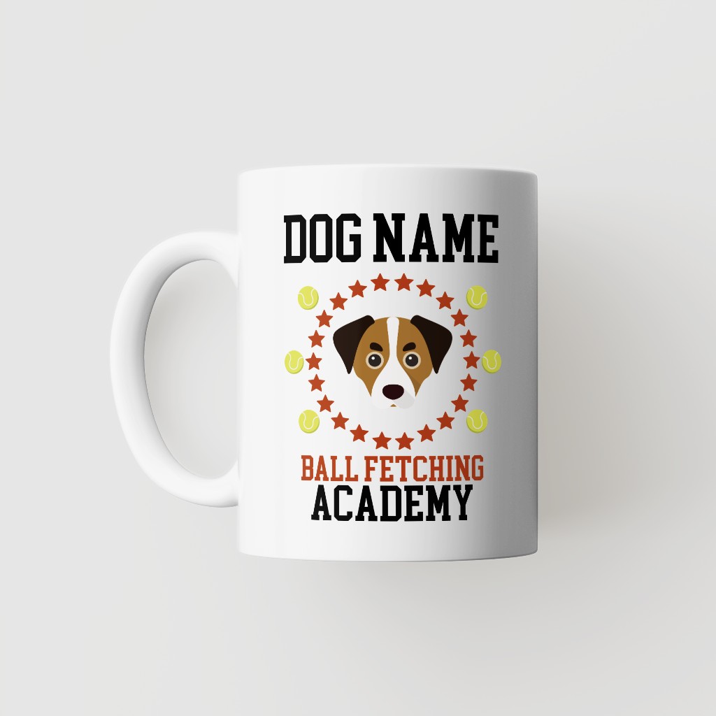 Ball Fetching Academy: Personalized {breedFullName} Mug
