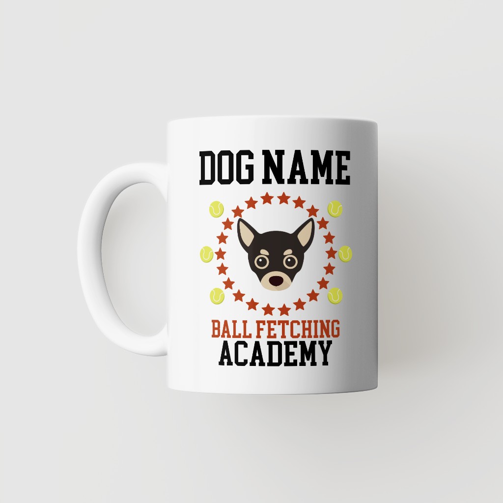 Ball Fetching Academy: Personalized {breedFullName} Mug