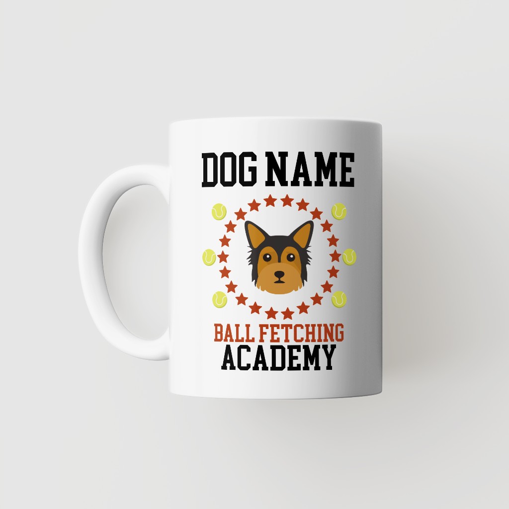 Ball Fetching Academy: Personalized {breedFullName} Mug