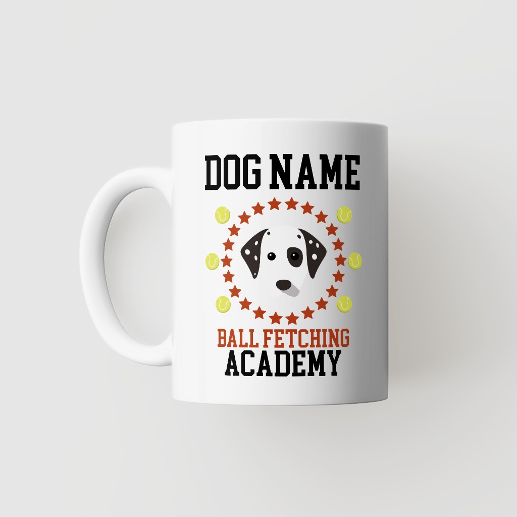 Ball Fetching Academy: Personalized {breedFullName} Mug