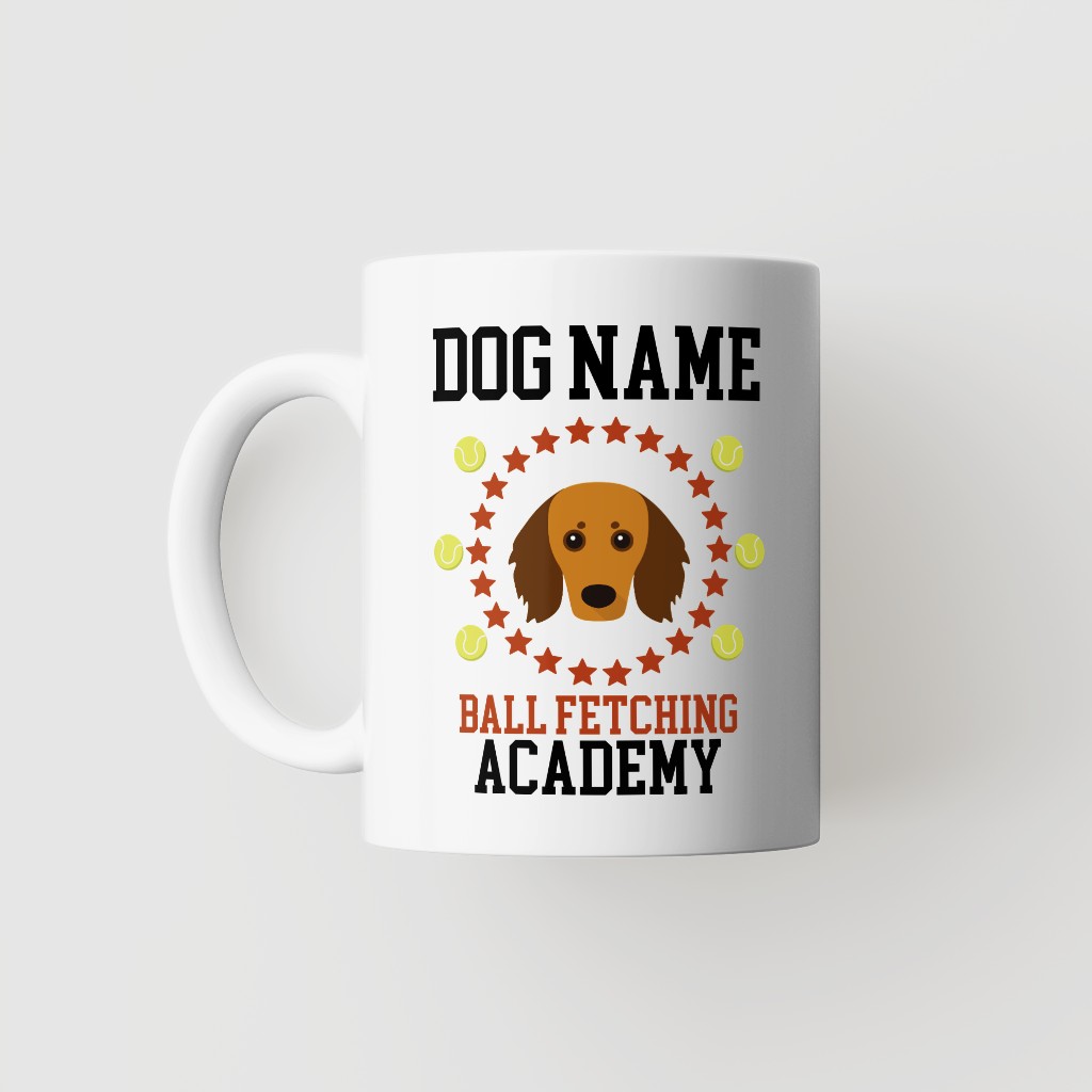 Ball Fetching Academy: Personalized {breedFullName} Mug