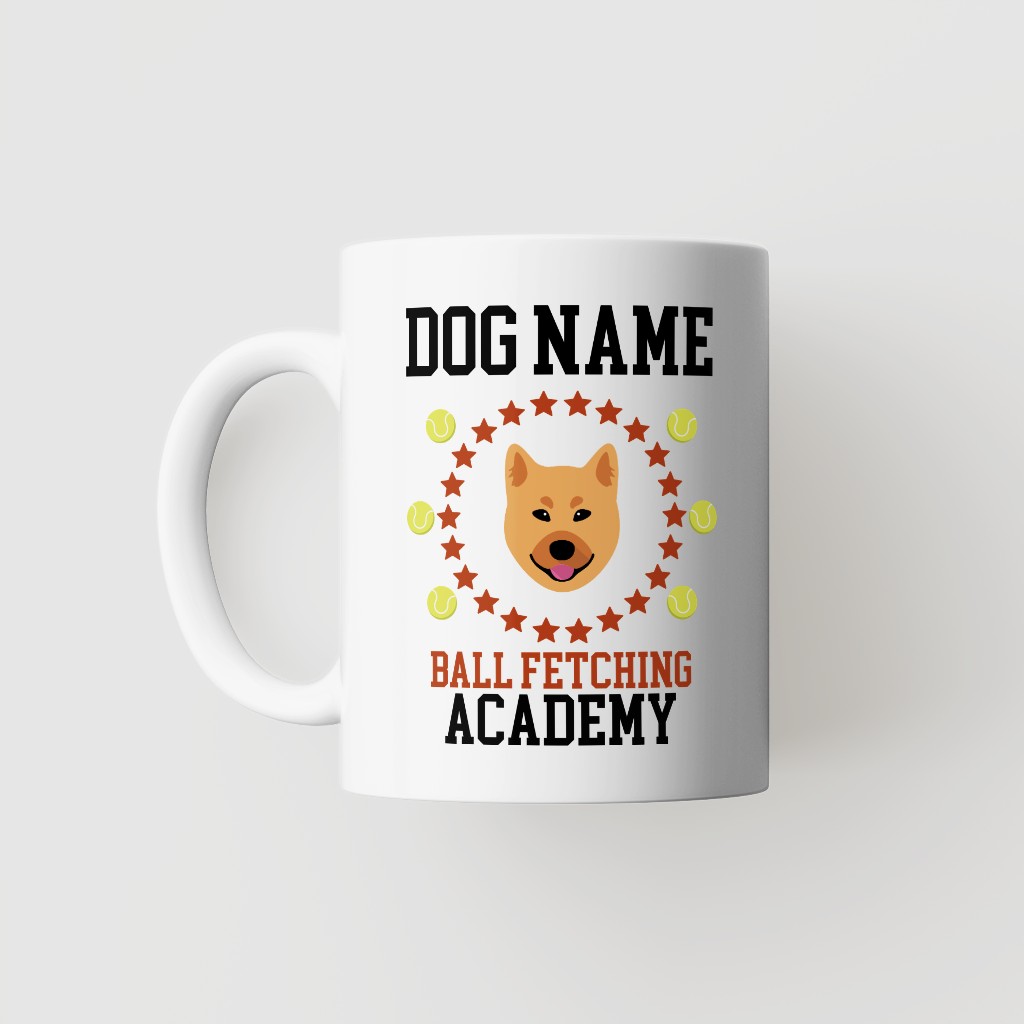 Ball Fetching Academy: Personalized {breedFullName} Mug