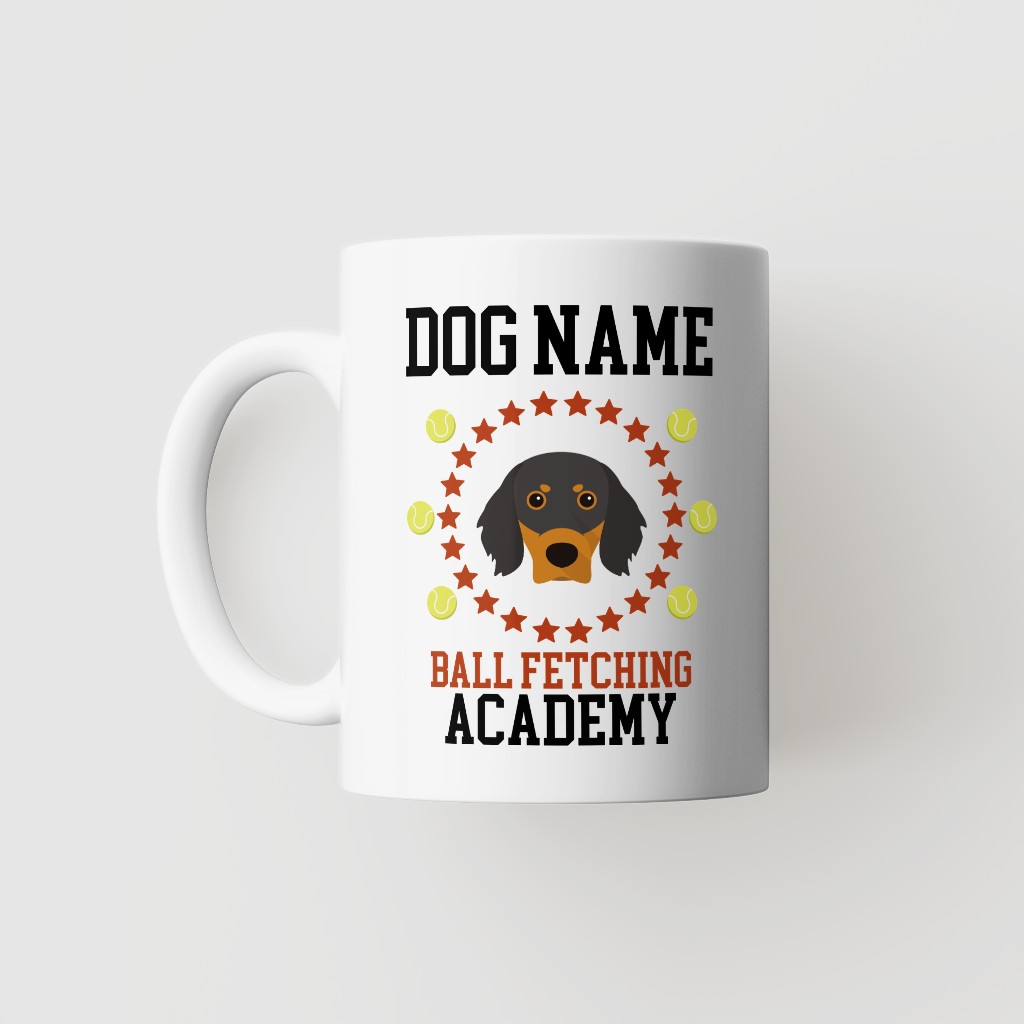 Ball Fetching Academy: Personalized {breedFullName} Mug