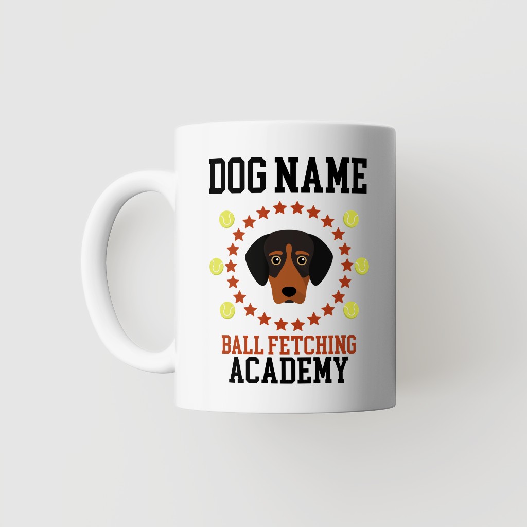 Ball Fetching Academy: Personalized {breedFullName} Mug