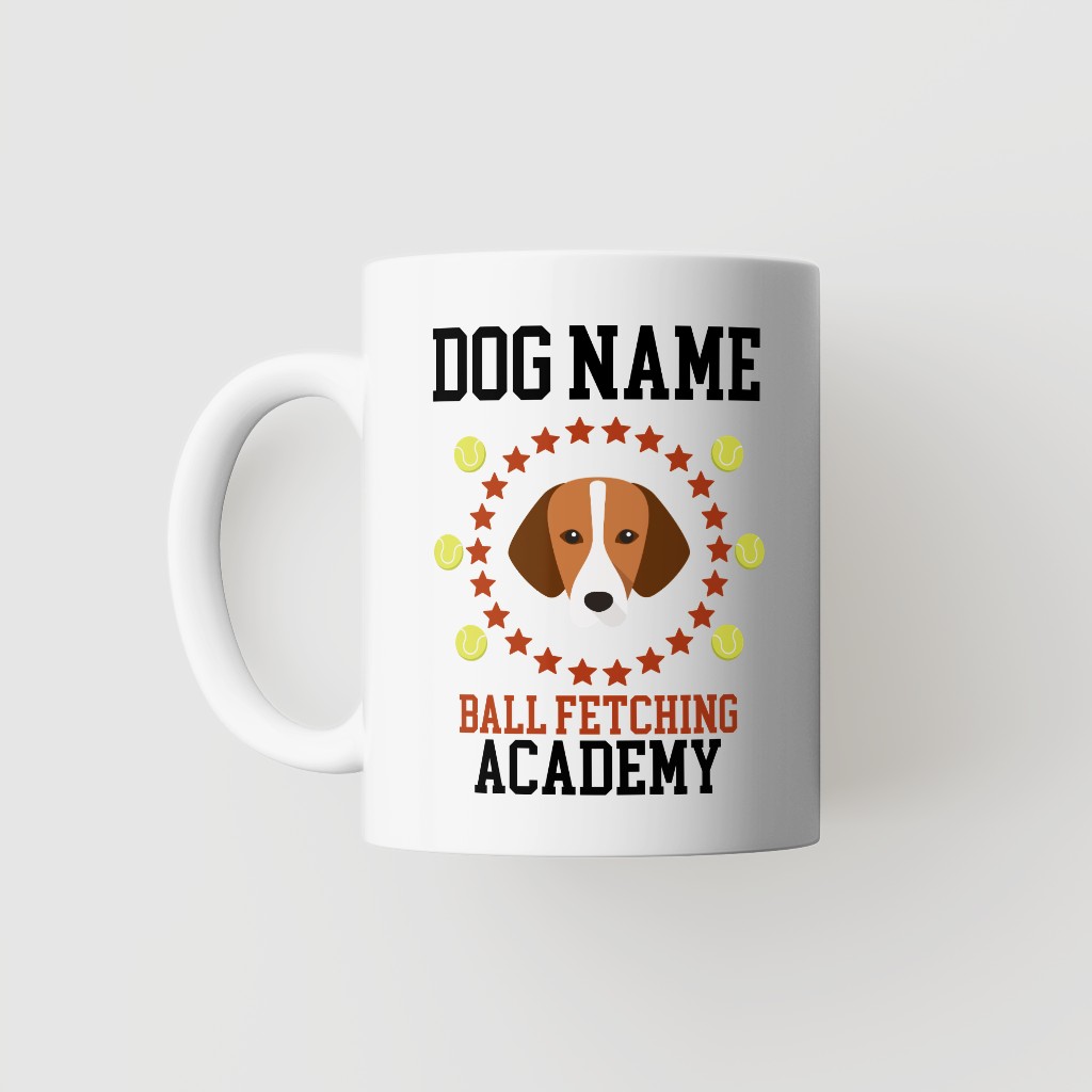 Ball Fetching Academy: Personalized {breedFullName} Mug