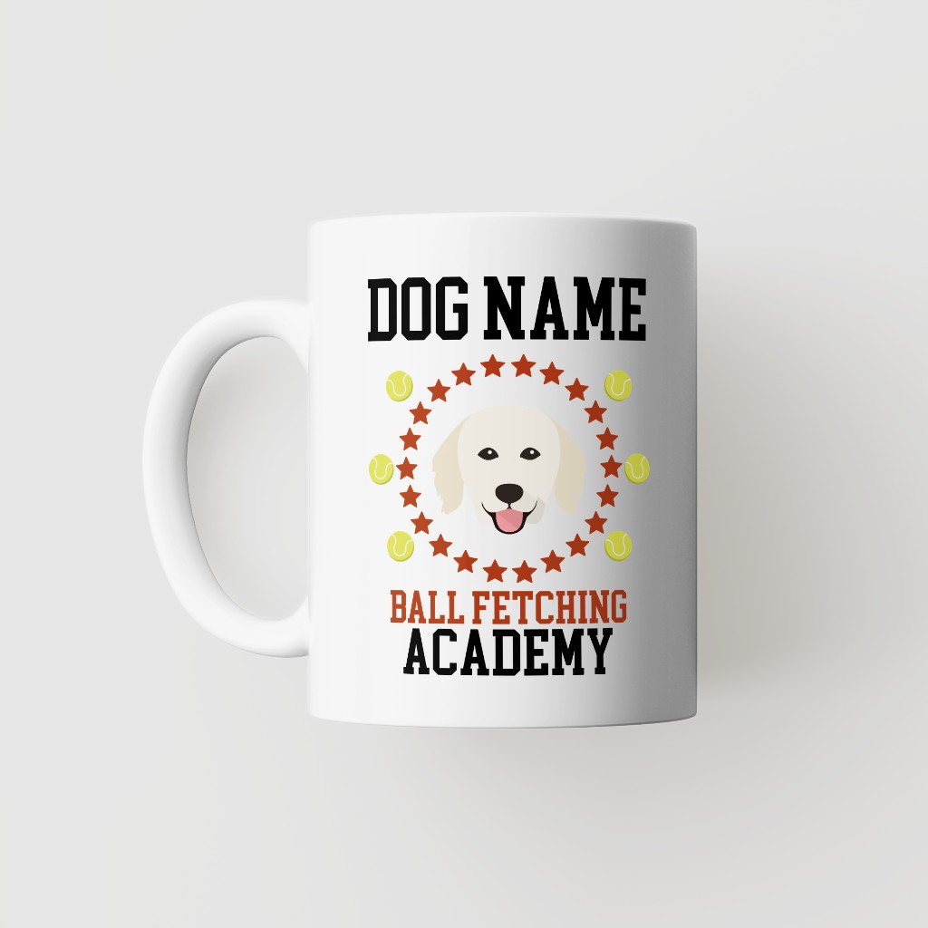 Ball Fetching Academy: Personalized {breedFullName} Mug