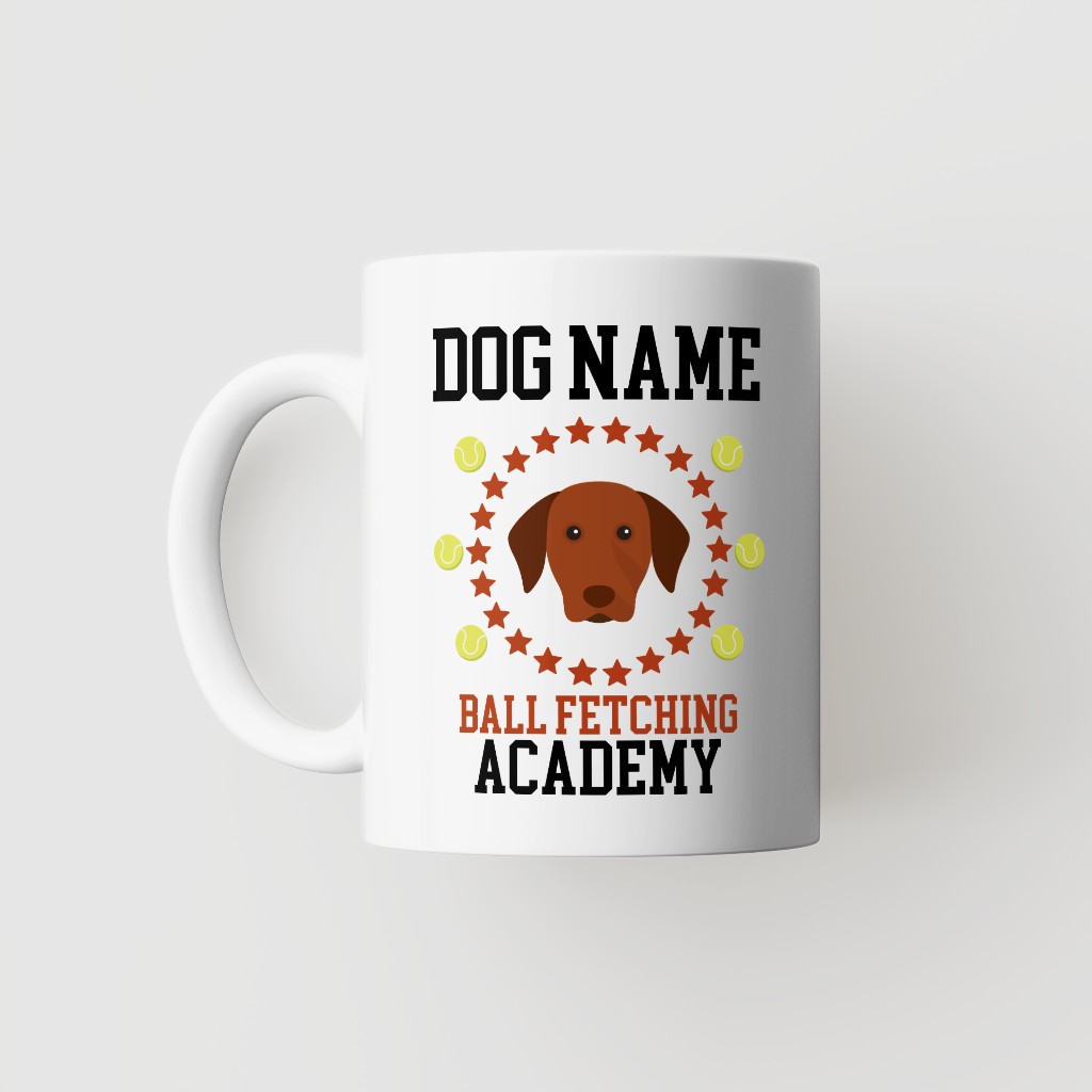 Ball Fetching Academy: Personalized {breedFullName} Mug