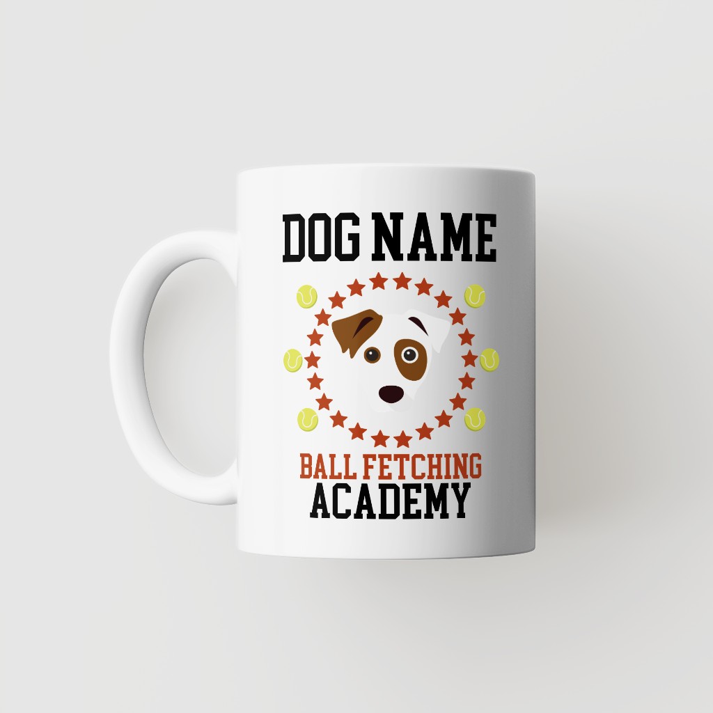 Ball Fetching Academy: Personalized {breedFullName} Mug