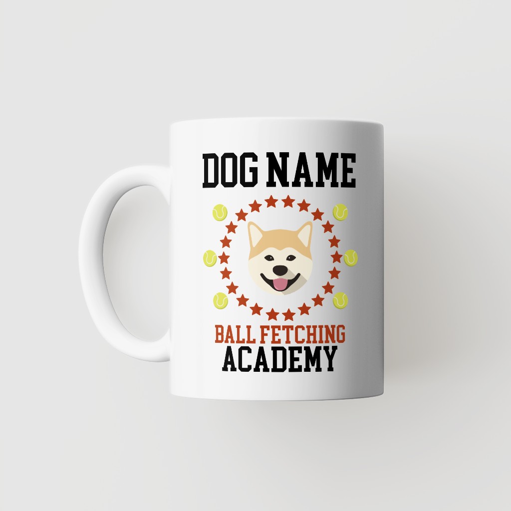 Ball Fetching Academy: Personalized {breedFullName} Mug