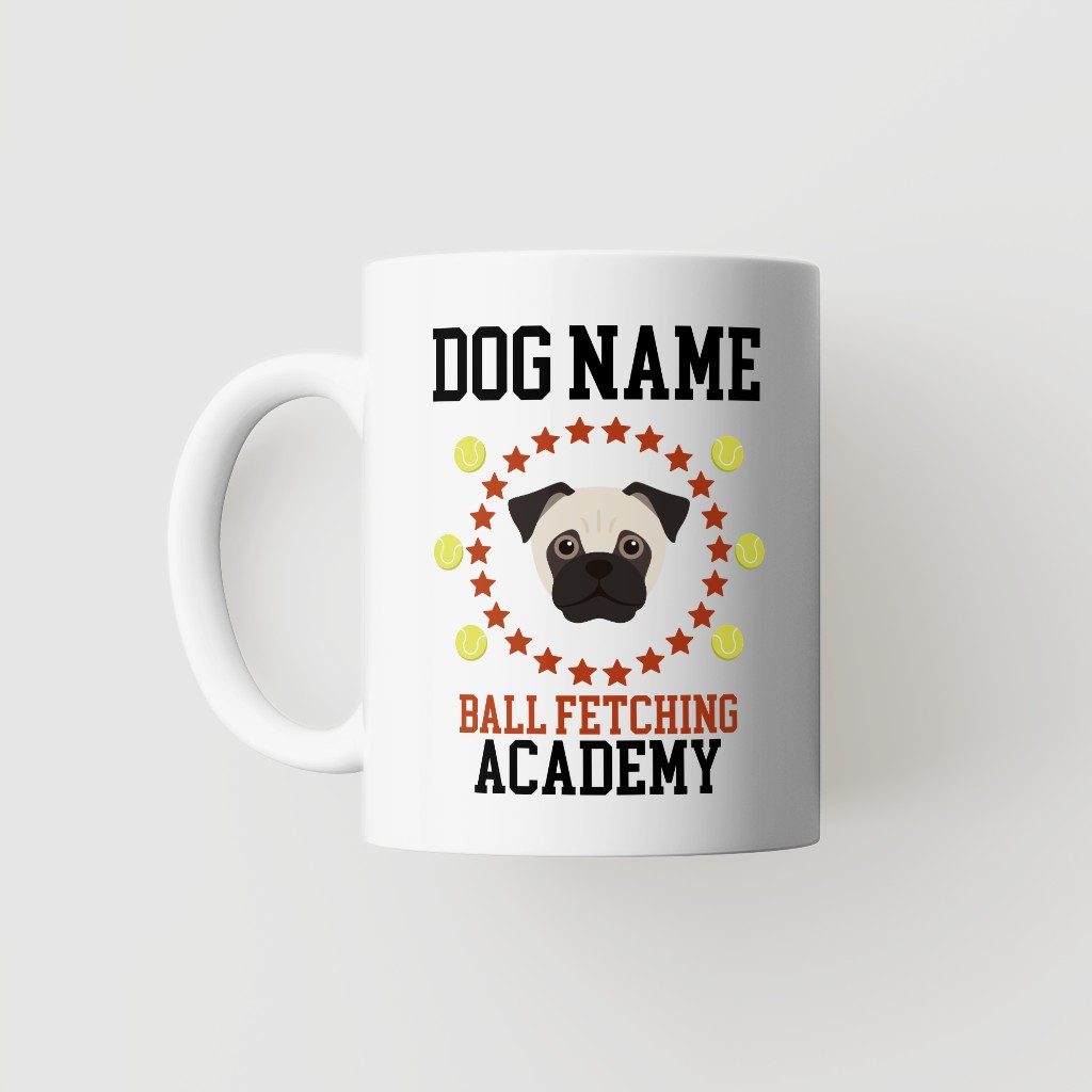 Ball Fetching Academy: Personalized {breedFullName} Mug