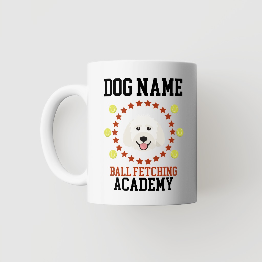 Ball Fetching Academy: Personalized {breedFullName} Mug