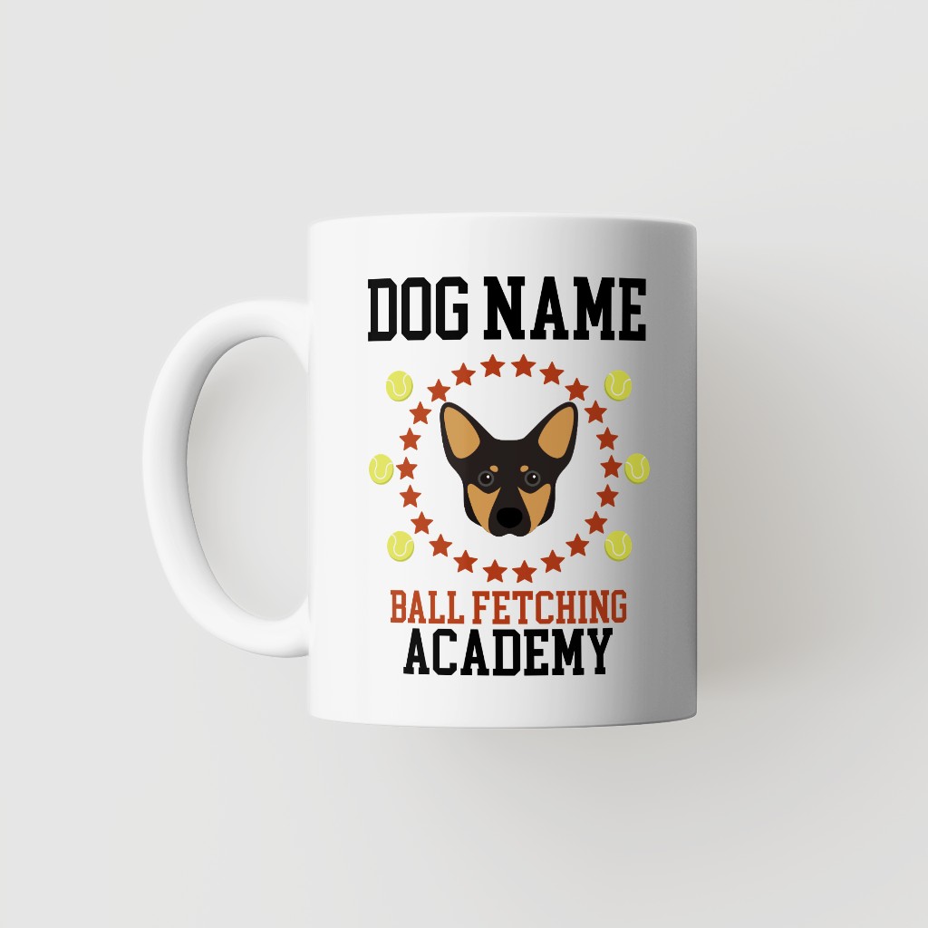 Ball Fetching Academy: Personalized {breedFullName} Mug