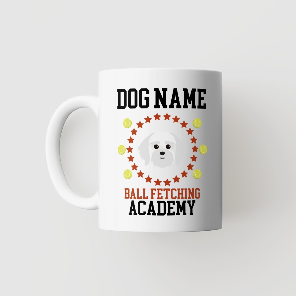 Ball Fetching Academy: Personalized {breedFullName} Mug