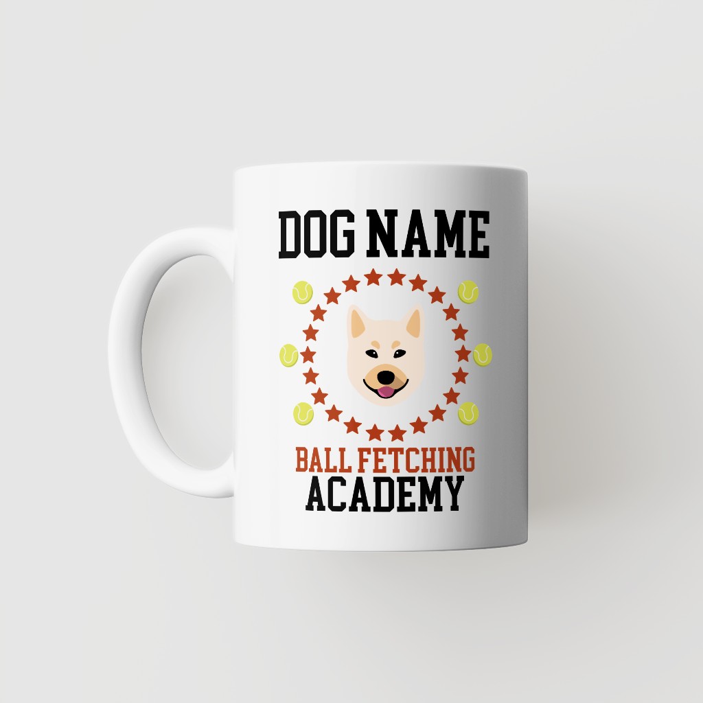 Ball Fetching Academy: Personalized {breedFullName} Mug