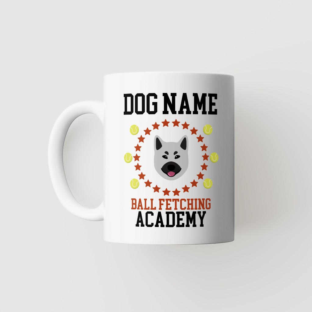 Ball Fetching Academy: Personalized {breedFullName} Mug