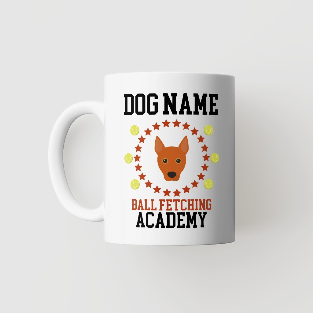 Ball Fetching Academy: Personalized {breedFullName} Mug
