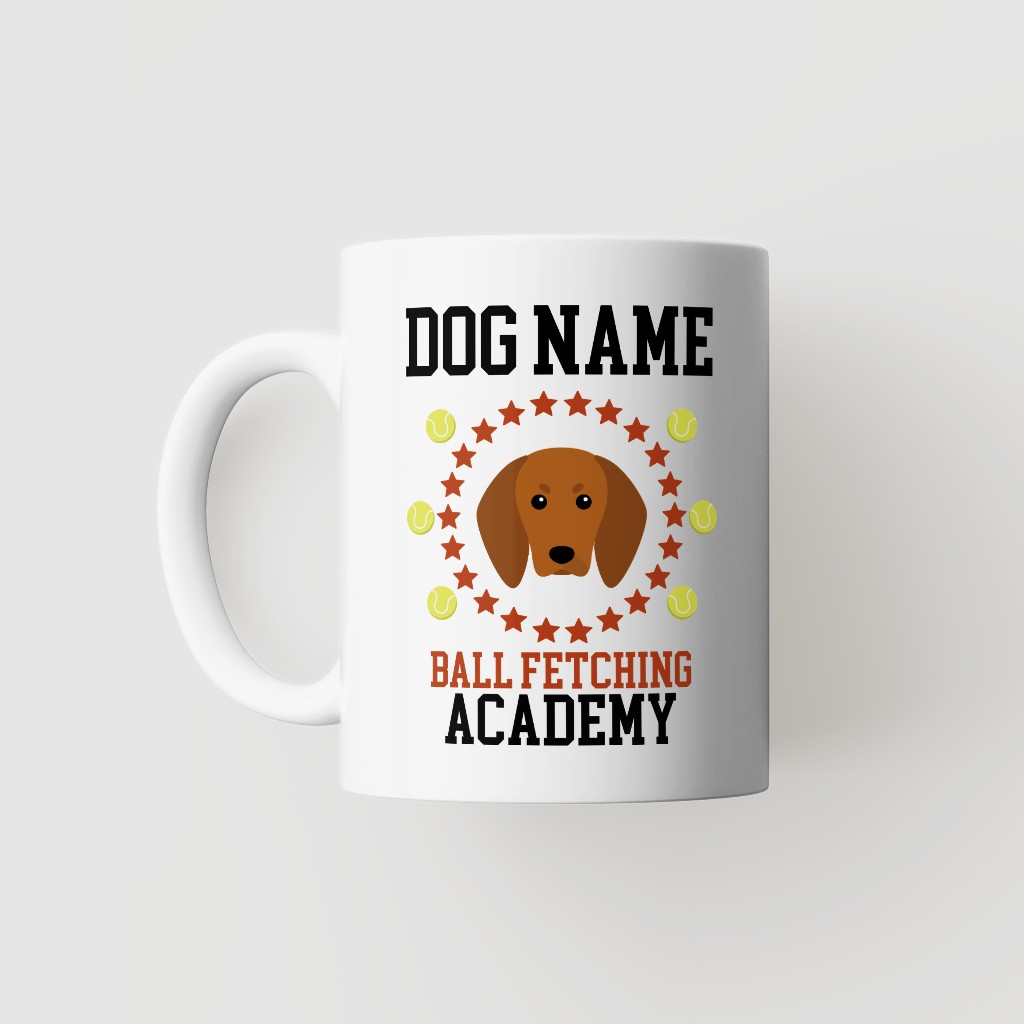 Ball Fetching Academy: Personalized {breedFullName} Mug
