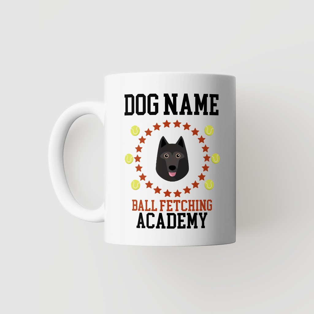 Ball Fetching Academy: Personalized {breedFullName} Mug