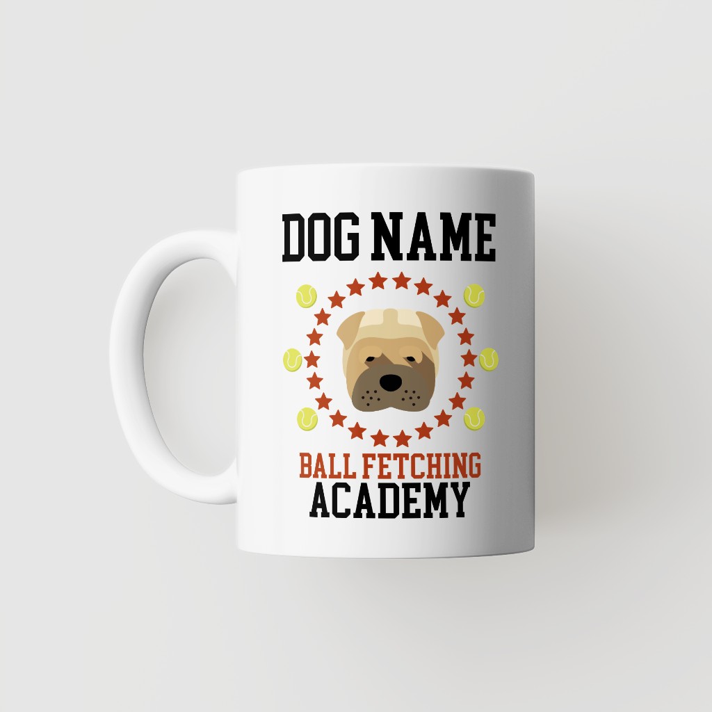 Ball Fetching Academy: Personalized {breedFullName} Mug