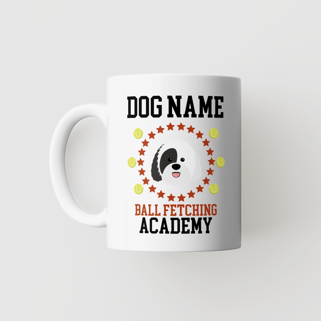 Ball Fetching Academy: Personalized {breedFullName} Mug
