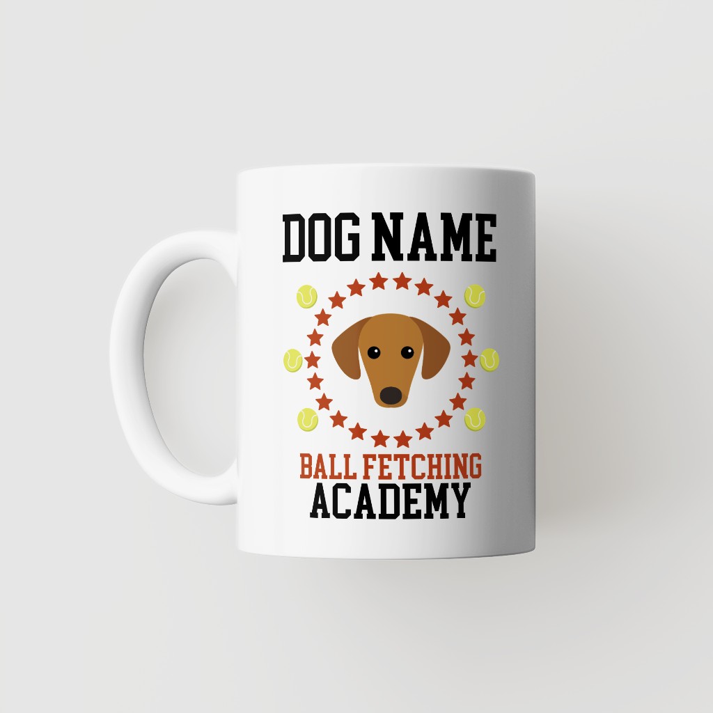 Ball Fetching Academy: Personalized {breedFullName} Mug