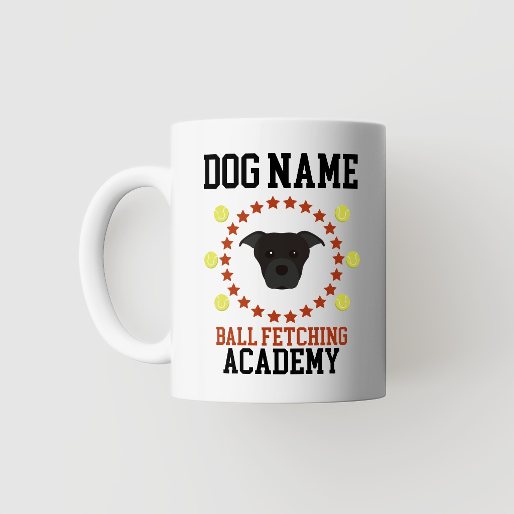 Ball Fetching Academy: Personalized {breedFullName} Mug