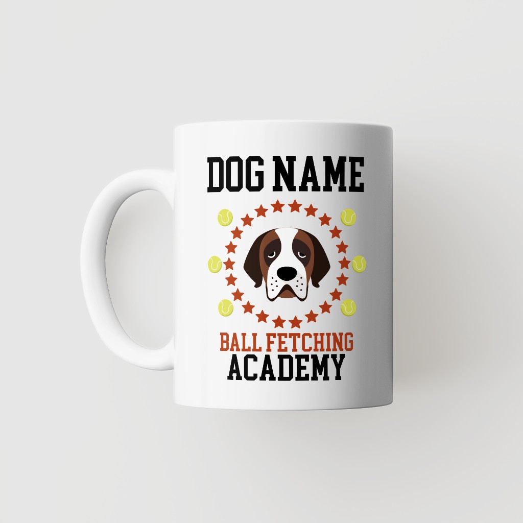 Ball Fetching Academy: Personalized {breedFullName} Mug