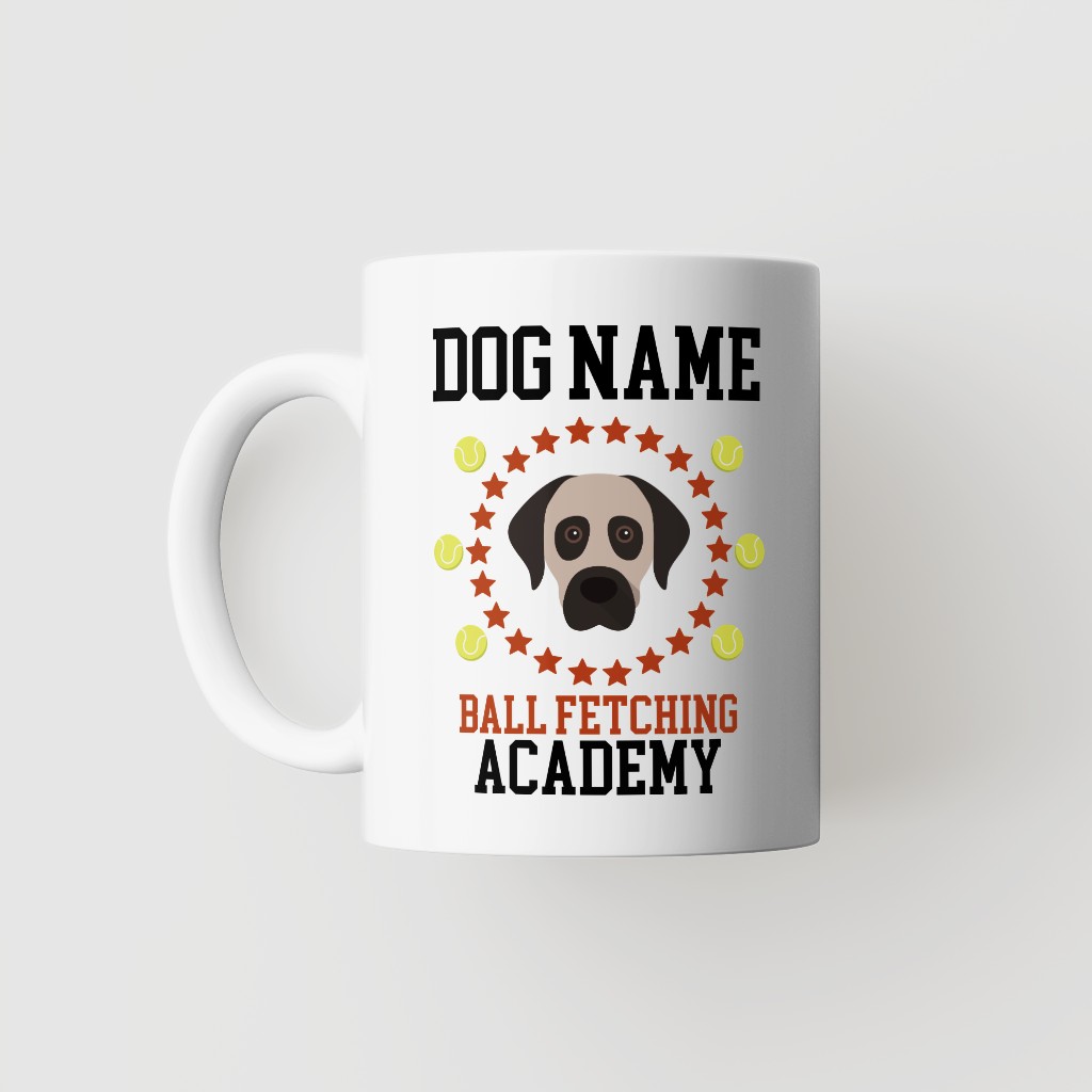 Ball Fetching Academy: Personalized {breedFullName} Mug