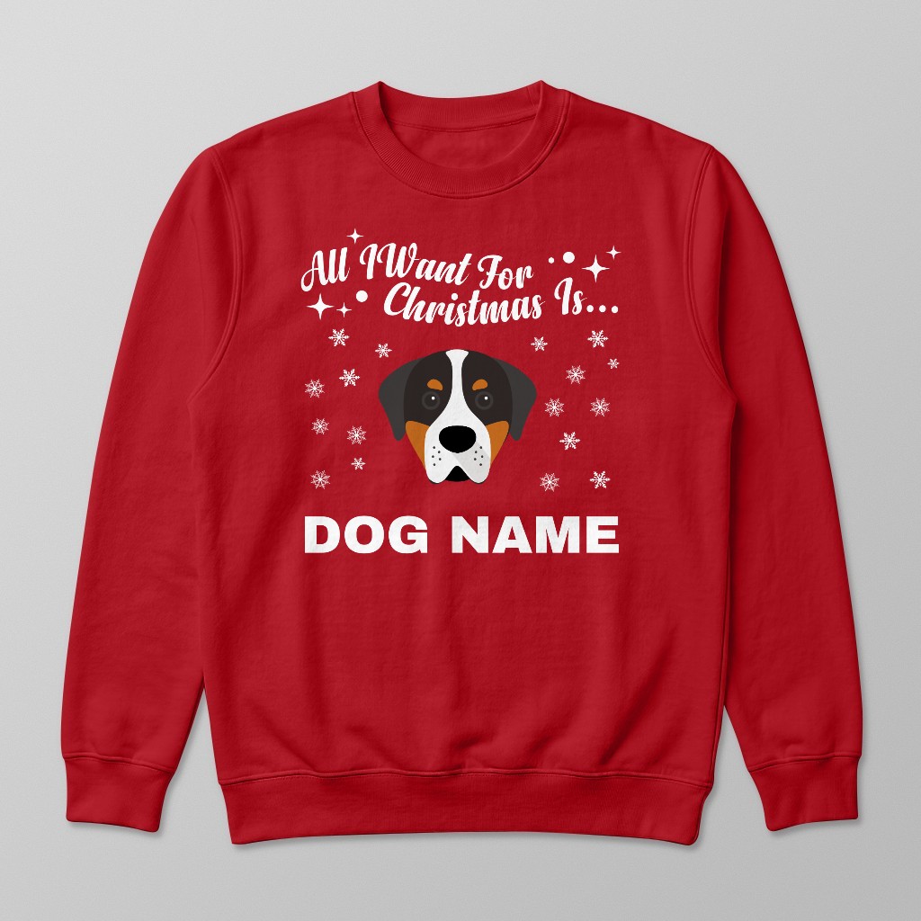 All I Want For Christmas: Personalised {breedFullName} Sweatshirt