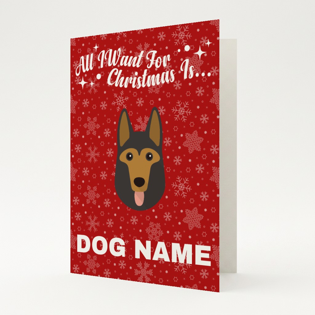 All I Want For Christmas: Personalised {breedFullName} Card
