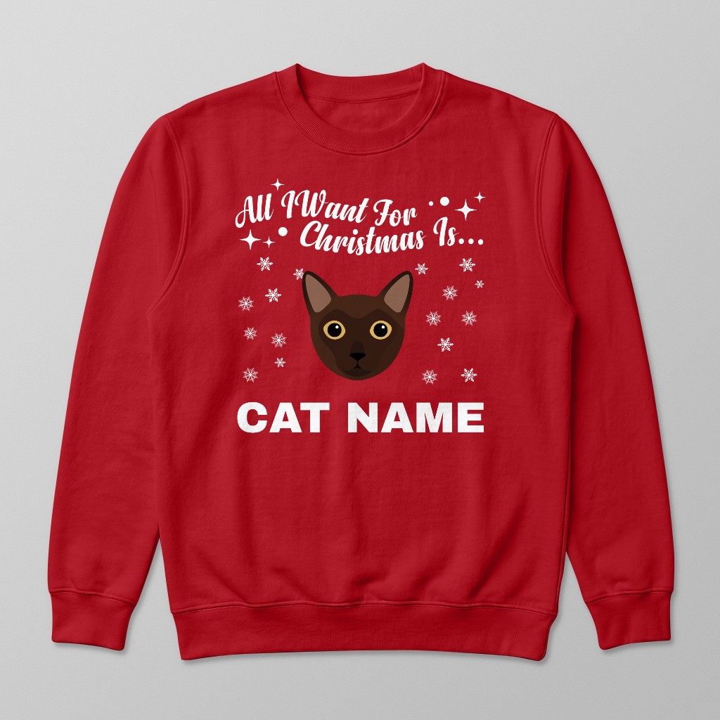 All I Want For Christmas: Personalised {breedFullName} Sweatshirt