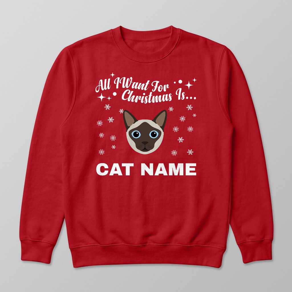 All I Want For Christmas: Personalised {breedFullName} Sweatshirt