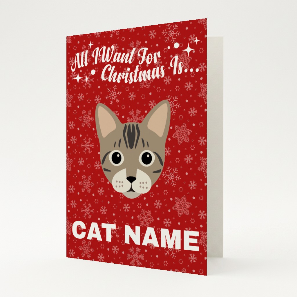 All I Want For Christmas: Personalised {breedFullName} Card