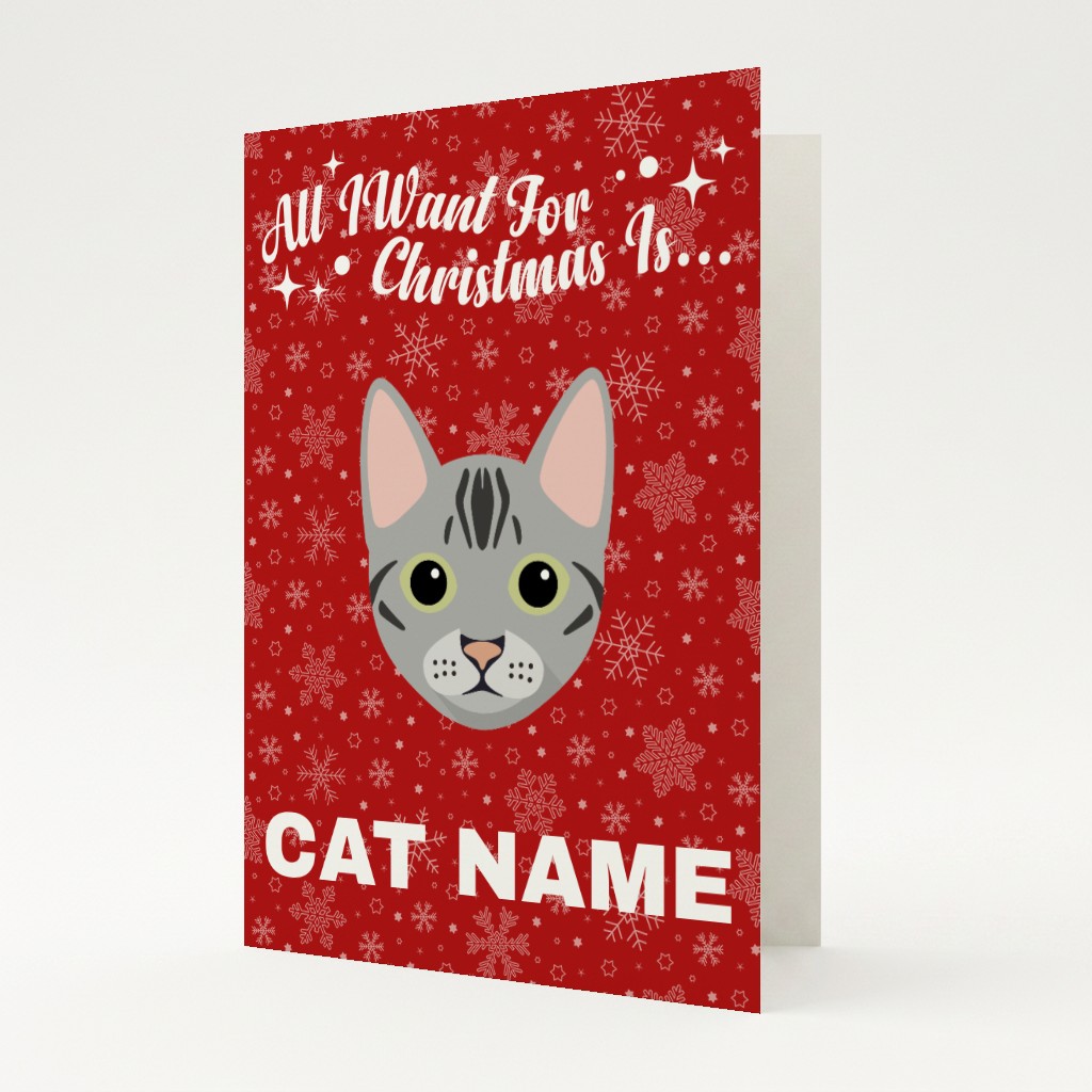 All I Want For Christmas: Personalised {breedFullName} Card