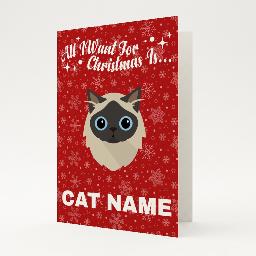 All I Want For Christmas: Personalized {breedFullName} Card