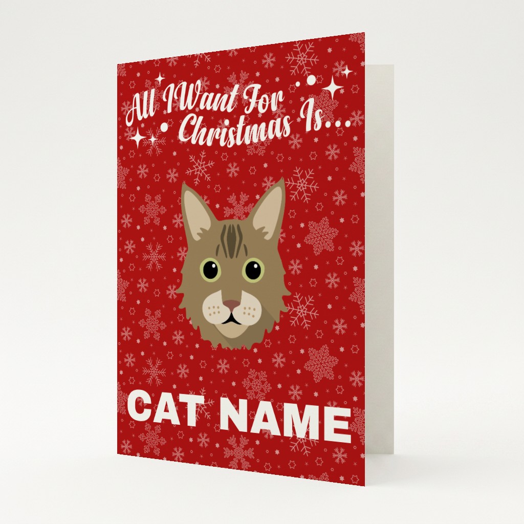 All I Want For Christmas: Personalized {breedFullName} Card