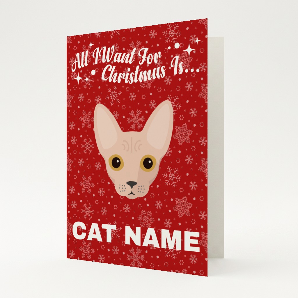 All I Want For Christmas: Personalized {breedFullName} Card