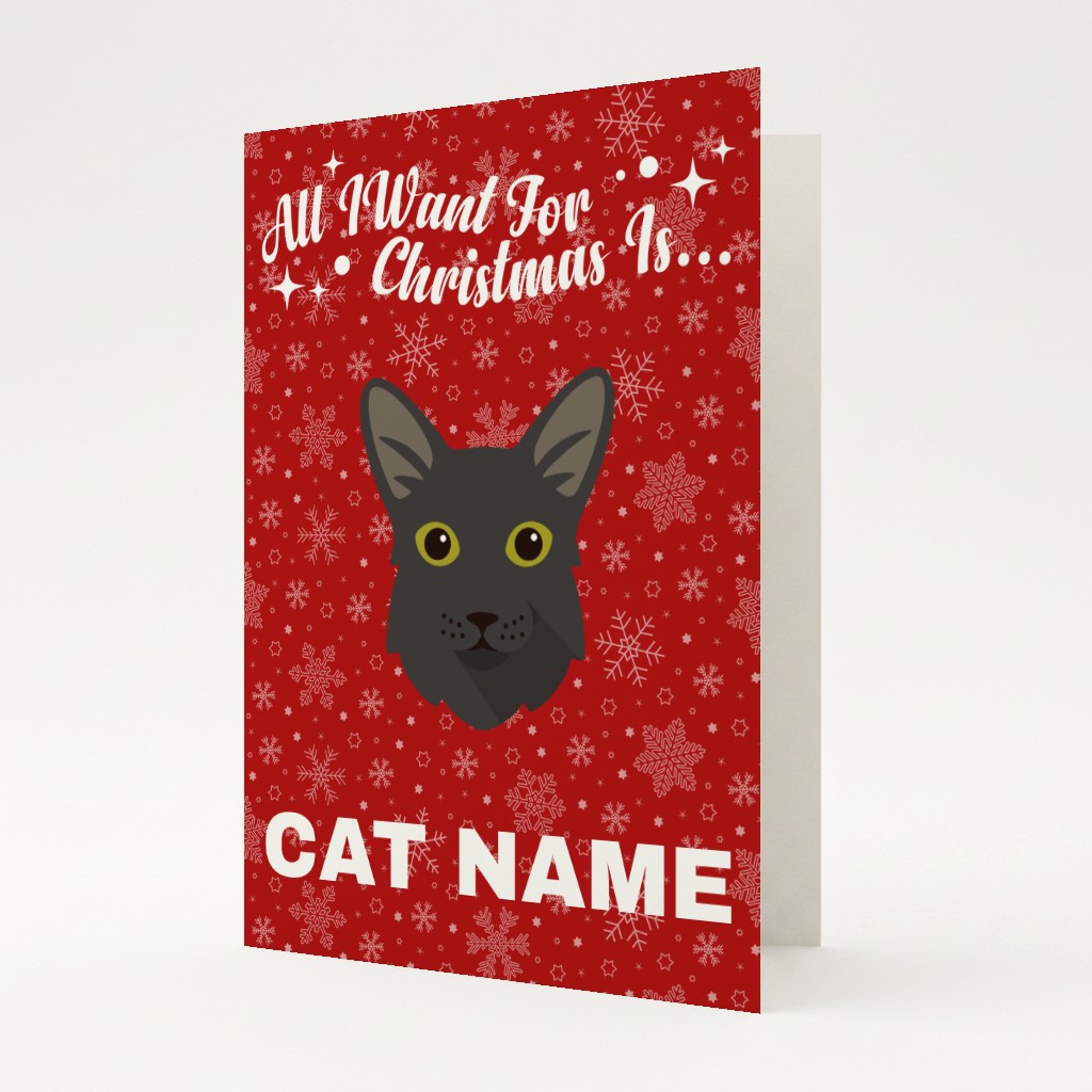 All I Want For Christmas: Personalized {breedFullName} Card