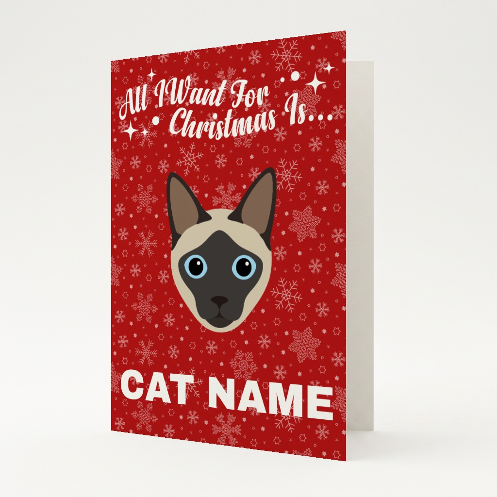All I Want For Christmas: Personalised {breedFullName} Card