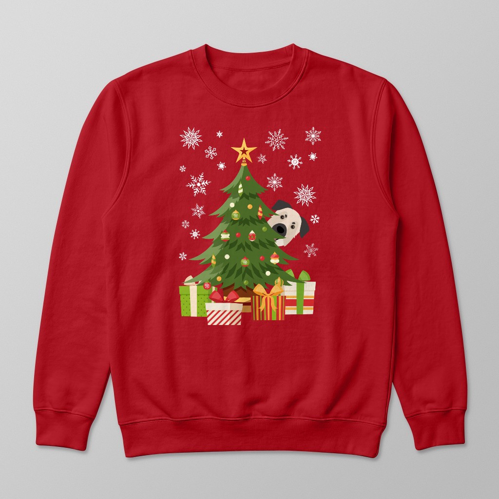 Behind The Christmas Tree: Personalised {breedFullName} Sweatshirt