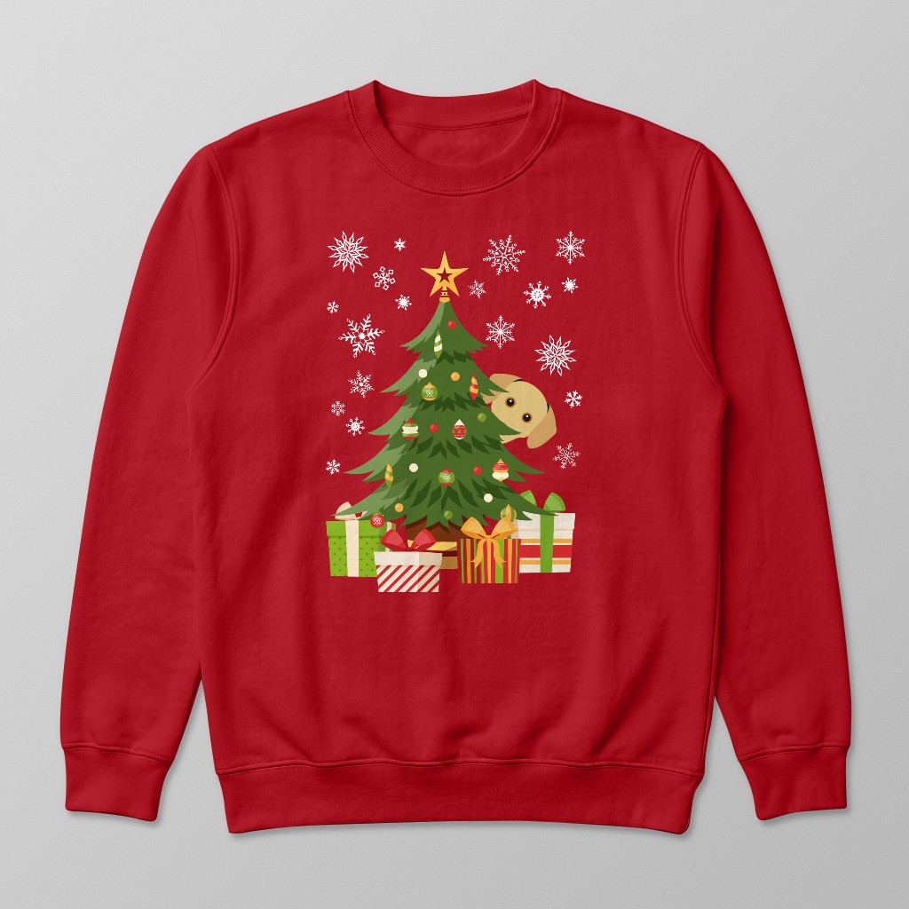 Behind The Christmas Tree: Personalized {breedFullName} Sweatshirt