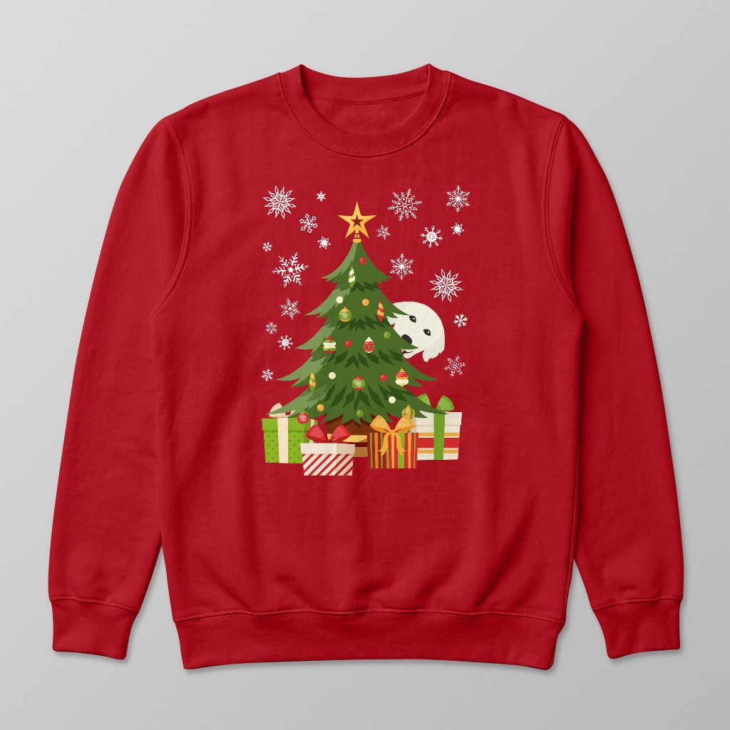 Behind The Christmas Tree: Personalised {breedFullName} Sweatshirt